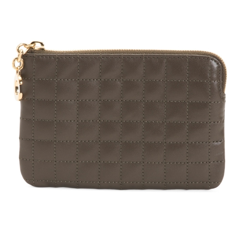 Celine C Charm card and coin pouch in Khaki